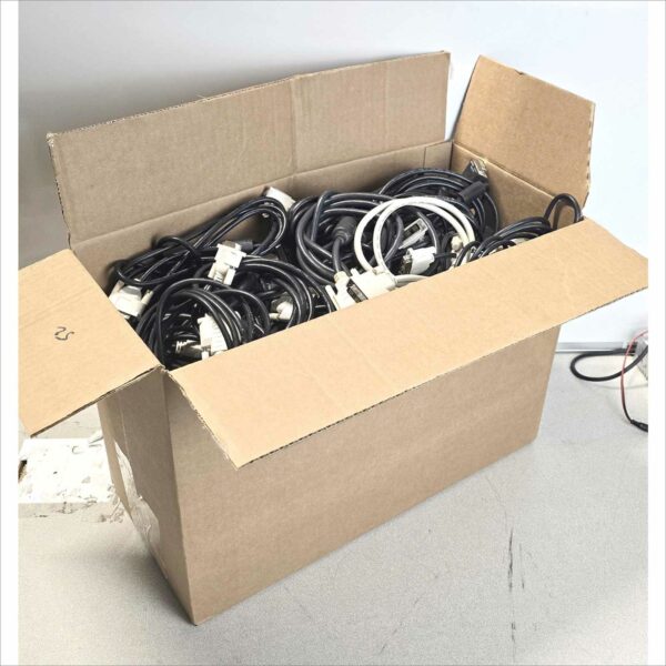 Pallet of Mixed Computer Cables - Power, USB, VGA, DVI, DisplayPort - New & Used