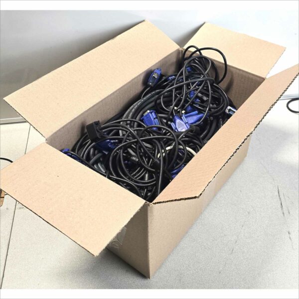 Pallet of Mixed Computer Cables - Power, USB, VGA, DVI, DisplayPort - New & Used