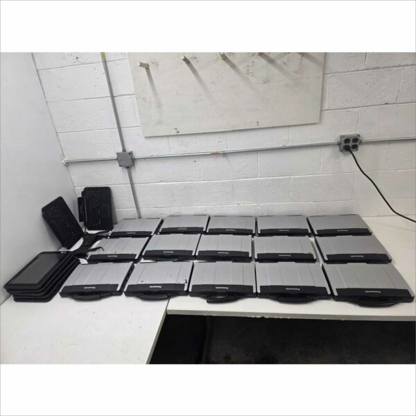 Lot of 20 Panasonic Toughbook Laptops CF-53 & FZ-Q2 Models – Tested BIOS – Batteries Included