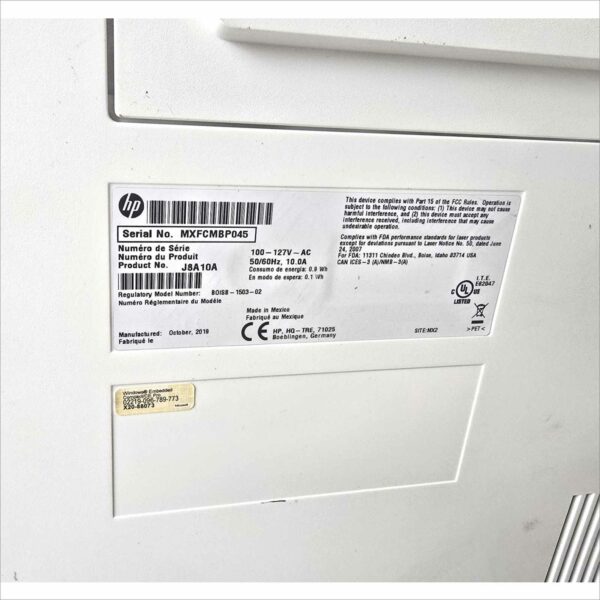 HP Color LaserJet Enterprise Flow MFP M681 J8A12A USB / Ethernet