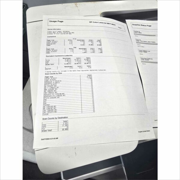 HP Color LaserJet Enterprise Flow MFP M681 J8A12A USB / Ethernet