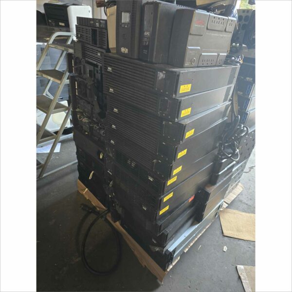 Lot of ~100 Mixed UPS Units – APC, CyberPower, Tripp Lite, Orion, Powerware – Tested & Working (No Batteries)