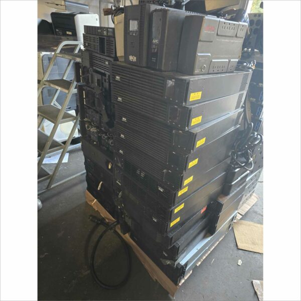 Lot of ~100 Mixed UPS Units – APC, CyberPower, Tripp Lite, Orion, Powerware – Tested & Working (No Batteries)