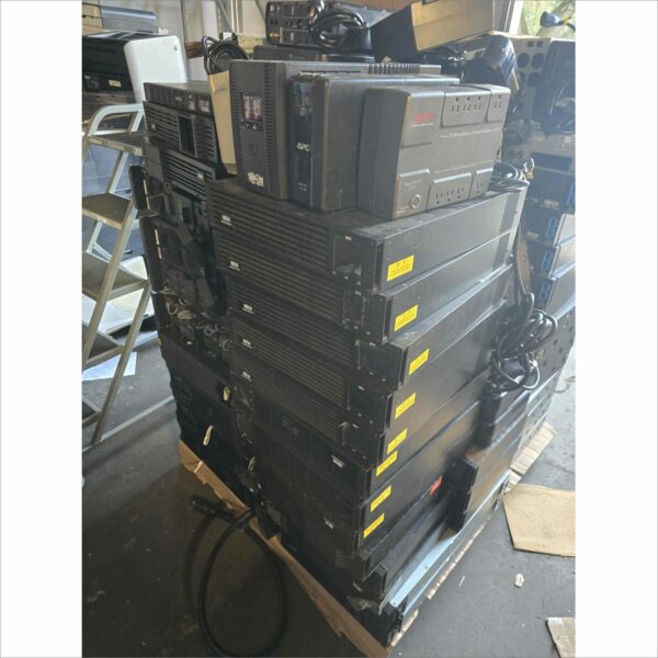 Lot of ~100 Mixed UPS Units – APC, CyberPower, Tripp Lite, Orion, Powerware – Tested & Working (No Batteries)