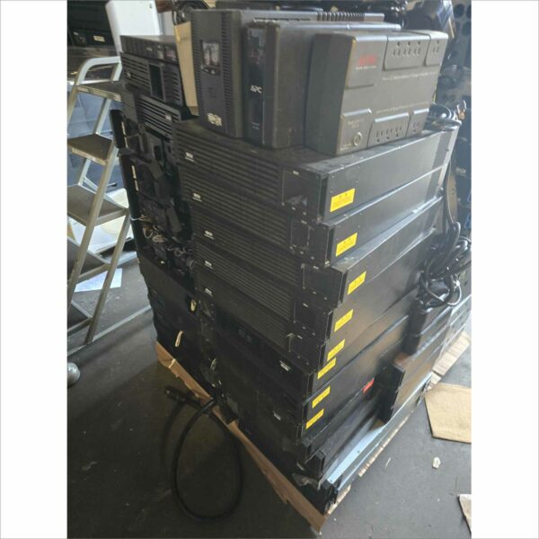 Lot of ~100 Mixed UPS Units – APC, CyberPower, Tripp Lite, Orion, Powerware – Tested & Working (No Batteries)
