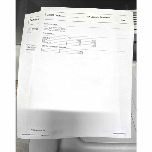 HP LaserJet Enterprise 600 M601N Laser Printer M601 CE989A