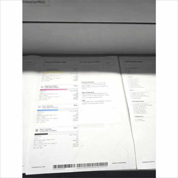 HP Color LaserJet M652N J7Z98A Enterprise Printer