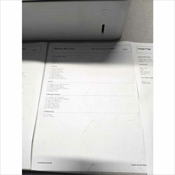 HP Color LaserJet M652N J7Z98A Enterprise Printer