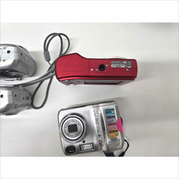 Lot 7 Digital Cameras Kodak Samsung Sony Nikon Coolpix L105/L320 CX6330 S630 E3200 MVC-FD83