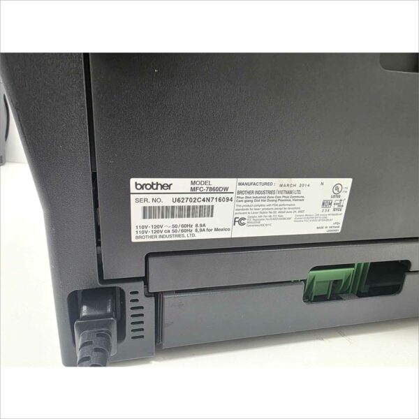 Brother MFC-7860DW Wireless Duplex Scanner Fax Copier Workgroup Printer