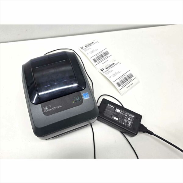 Zebra GX420t Thermal Transfer Barcode Label Printer – USB/Serial/Ethernet W/ Power Supply