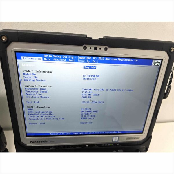 Lot 10x Panasonic Toughbook CF-33 i5 8GB 128GB Barcode Card reader Rugged Laptops