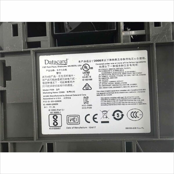 Datacard PX30 CD800 Dual Side Color Card Printer