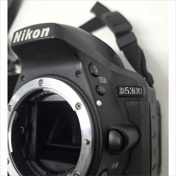 Nikon D5300 Digital Camera 24.2MP WiFi GPS FHD W/ Nikon AF-P DX NIKKOR 18-55mm f/3.5-5.6G - Work Great