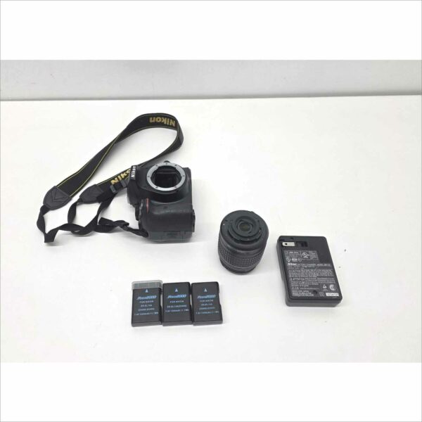 Nikon D5300 Digital Camera 24.2MP WiFi GPS FHD W/ Nikon AF-P DX NIKKOR 18-55mm f/3.5-5.6G - Work Great