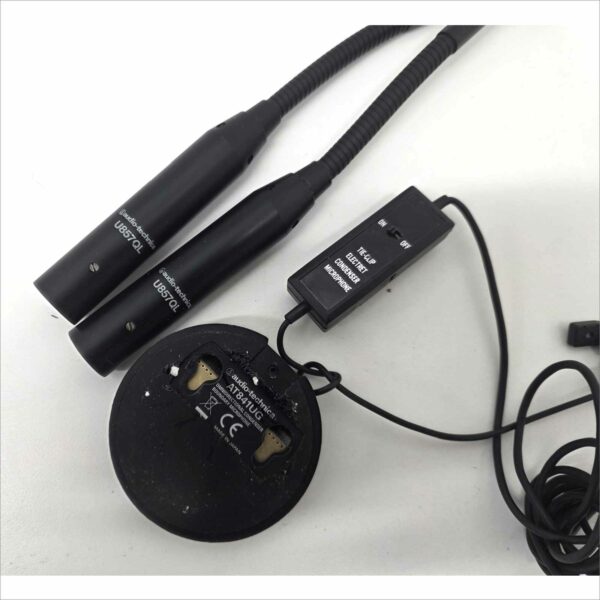 lot Audio-Technica U857QL Cardioid Condenser Quick-Mount Gooseneck Mic & AT841UG / TIE-Cup