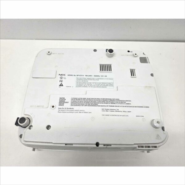 This NEC NP-V311X XGA 3100 Lumens DLP Projector – 2450 Lamp Hours is guaranteed to be in good working and physical condition with normal cosmetic wear from prior use. It was tested with the following notes from our testing technician: It powered on with no issues. Total Lamp Hours: 2450 hours. The projected image was clean and sharp as pictured. Features & Specs: Projection Technology: DLP Native Resolution: XGA (1024 × 768) Brightness: 3100 lumens Contrast Ratio: 3000:1 Aspect Ratio: 4:3 Dimensions (W × H × D): 13.6″ × 4.0″ × 10.1″ Weight: 6.4 lbs Serial Number: 4900098EA Includes: 1x NEC NP-V311X XGA 3100 Lumens DLP Projector – 2450 Lamp Hours Does Not Include: Any accessories not listed or pictured above Shipping Data: Unit dimensions (W × H × D): 13.6″ × 4.0″ × 10.1″ Unit weight: 6.4 lbs Shipping dimensions (W × H × D): 19.6″ × 10.0″ × 16.1″ Estimated shipping weight: 7 lbs