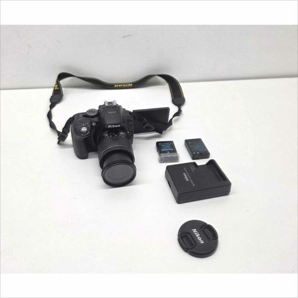 Nikon D5300 Digital Camera 24.2MP WiFi GPS FHD W/ Nikon AF-P DX NIKKOR 18-55mm f/3.5-5.6G - Work Great