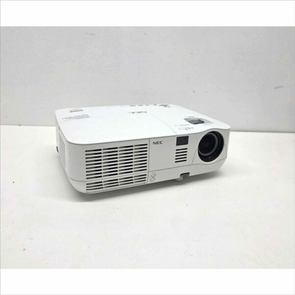 This NEC NP-V311X XGA 3100 Lumens DLP Projector – 2450 Lamp Hours is guaranteed to be in good working and physical condition with normal cosmetic wear from prior use. It was tested with the following notes from our testing technician: It powered on with no issues. Total Lamp Hours: 2450 hours. The projected image was clean and sharp as pictured. Features & Specs: Projection Technology: DLP Native Resolution: XGA (1024 × 768) Brightness: 3100 lumens Contrast Ratio: 3000:1 Aspect Ratio: 4:3 Dimensions (W × H × D): 13.6″ × 4.0″ × 10.1″ Weight: 6.4 lbs Serial Number: 4900098EA Includes: 1x NEC NP-V311X XGA 3100 Lumens DLP Projector – 2450 Lamp Hours Does Not Include: Any accessories not listed or pictured above Shipping Data: Unit dimensions (W × H × D): 13.6″ × 4.0″ × 10.1″ Unit weight: 6.4 lbs Shipping dimensions (W × H × D): 19.6″ × 10.0″ × 16.1″ Estimated shipping weight: 7 lbs