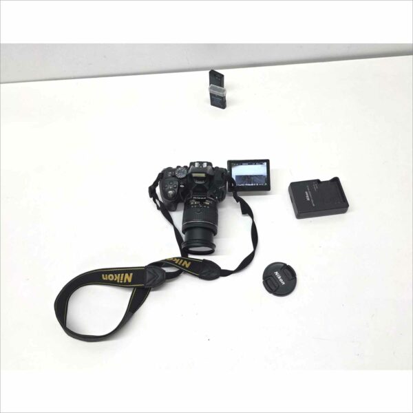 Nikon D5300 Digital Camera 24.2MP WiFi GPS FHD W/ Nikon AF-P DX NIKKOR 18-55mm f/3.5-5.6G - Work Great