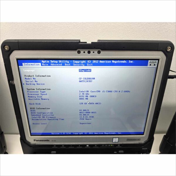 Lot 10x Panasonic Toughbook CF-33 i5 8GB 128GB Barcode Card reader Rugged Laptops