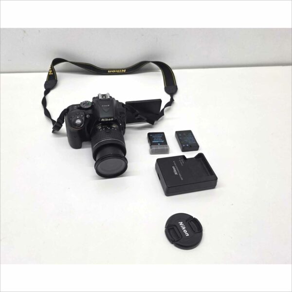 Nikon D5300 Digital Camera 24.2MP WiFi GPS FHD W/ Nikon AF-P DX NIKKOR 18-55mm f/3.5-5.6G - Work Great