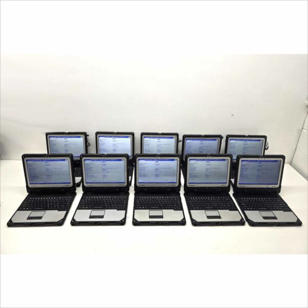 Lot 10x Panasonic Toughbook CF-33 i5 8GB 128GB Barcode Card reader Rugged Laptops