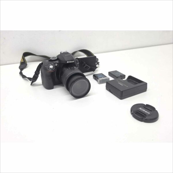 Nikon D5300 Digital Camera 24.2MP WiFi GPS FHD W/ Nikon AF-P DX NIKKOR 18-55mm f/3.5-5.6G - Work Great