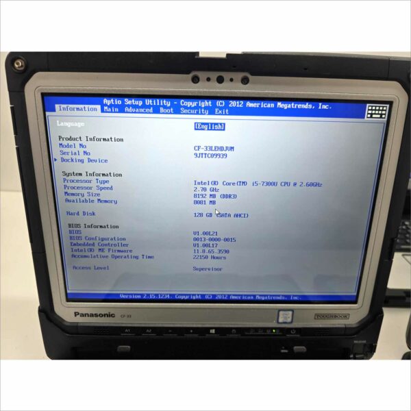 Lot 10x Panasonic Toughbook CF-33 i5 8GB 128GB Barcode Card reader Rugged Laptops