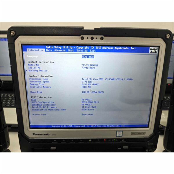 Lot 10x Panasonic Toughbook CF-33 i5 8GB 128GB Barcode Card reader Rugged Laptops
