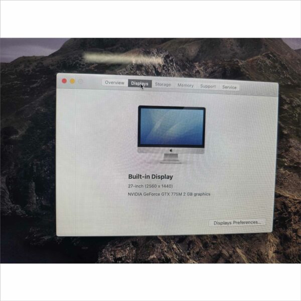 Apple iMac A1419 27″ Late 2013 i7-4771 @ 3.5GHz 16GB RAM 1TB HDD GTX 775M 2GB macOS Catalina – Cracked Screen