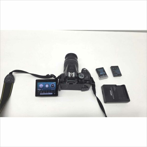 Nikon D5300 Digital Camera 24.2MP WiFi GPS FHD W/ Nikon AF-P DX NIKKOR 18-55mm f/3.5-5.6G - Work Great