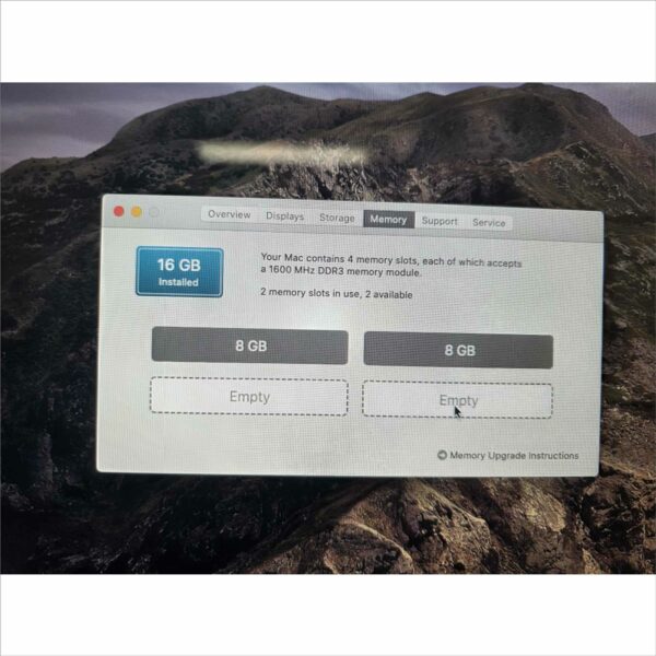 Apple iMac A1419 27″ Late 2013 i7-4771 @ 3.5GHz 16GB RAM 1TB HDD GTX 775M 2GB macOS Catalina – Cracked Screen