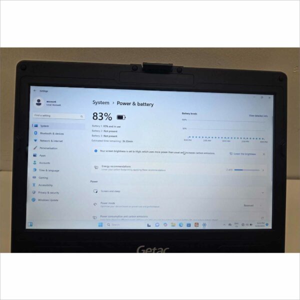 Getac S410 G4 Rugged Notebook i7 11th Gen 8GB 256GB SSD Win 11 TPM BT