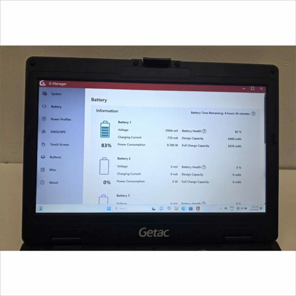 Getac S410 G4 Rugged Notebook i7 11th Gen 8GB 256GB SSD Win 11 TPM BT