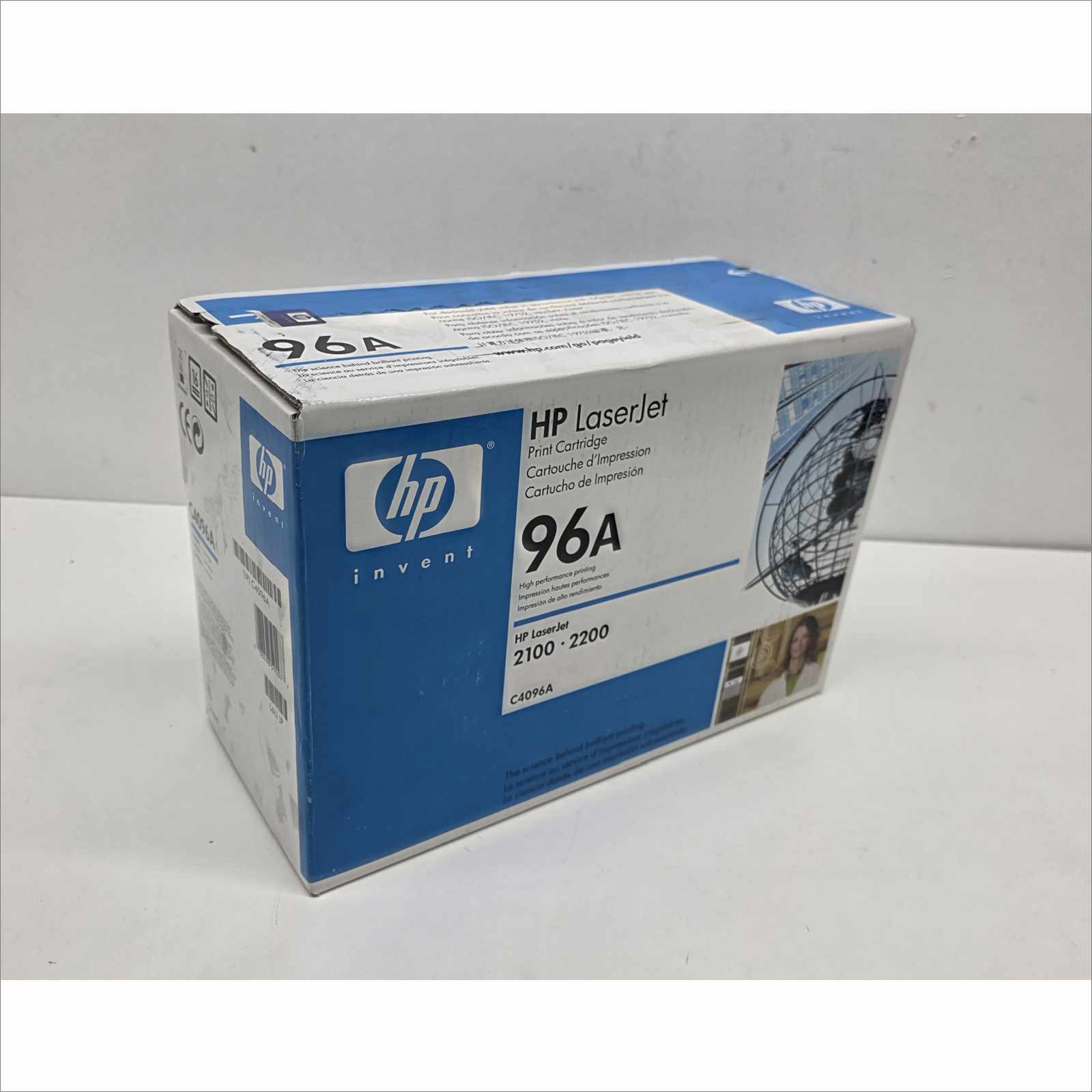 New OEM HP 96A Black Toner Cartridge C4096A for HP LaserJet 2100 / 2200 Series – Sealed OEM Packaging