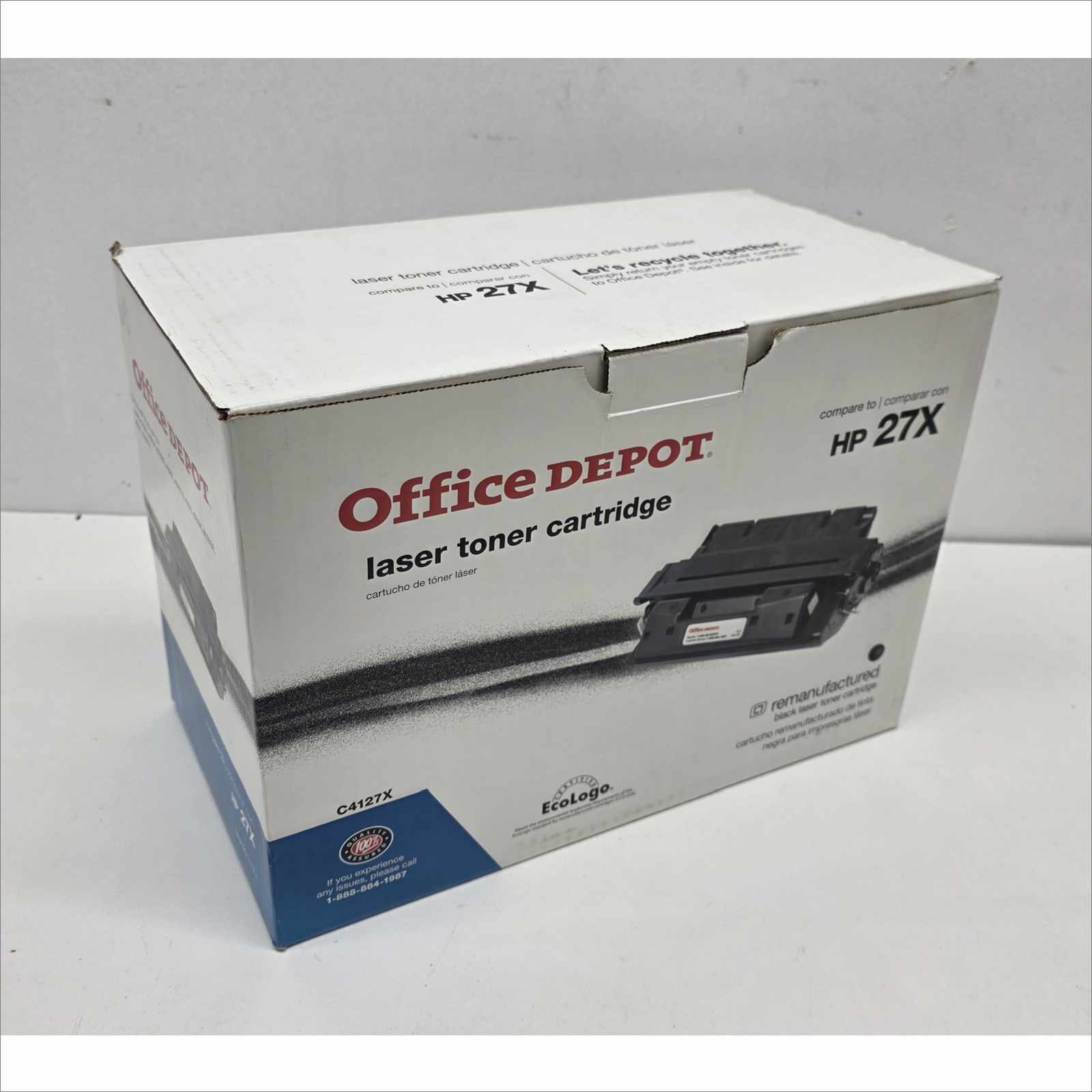 New Office Depot Compatible HP 27X (C4127X) Black Toner Cartridge for HP LaserJet 4000 / 4050 Series – Sealed Retail Packaging