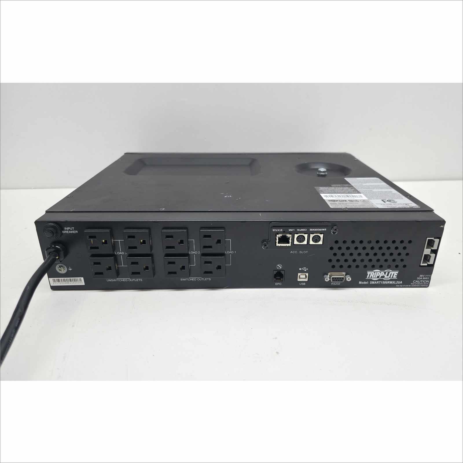 Tripp Lite SMART1500RMXL2U 2U Rackmount UPS – Includes Network Module, Battery Wiring & Padding (No Batteries) – Tested Working