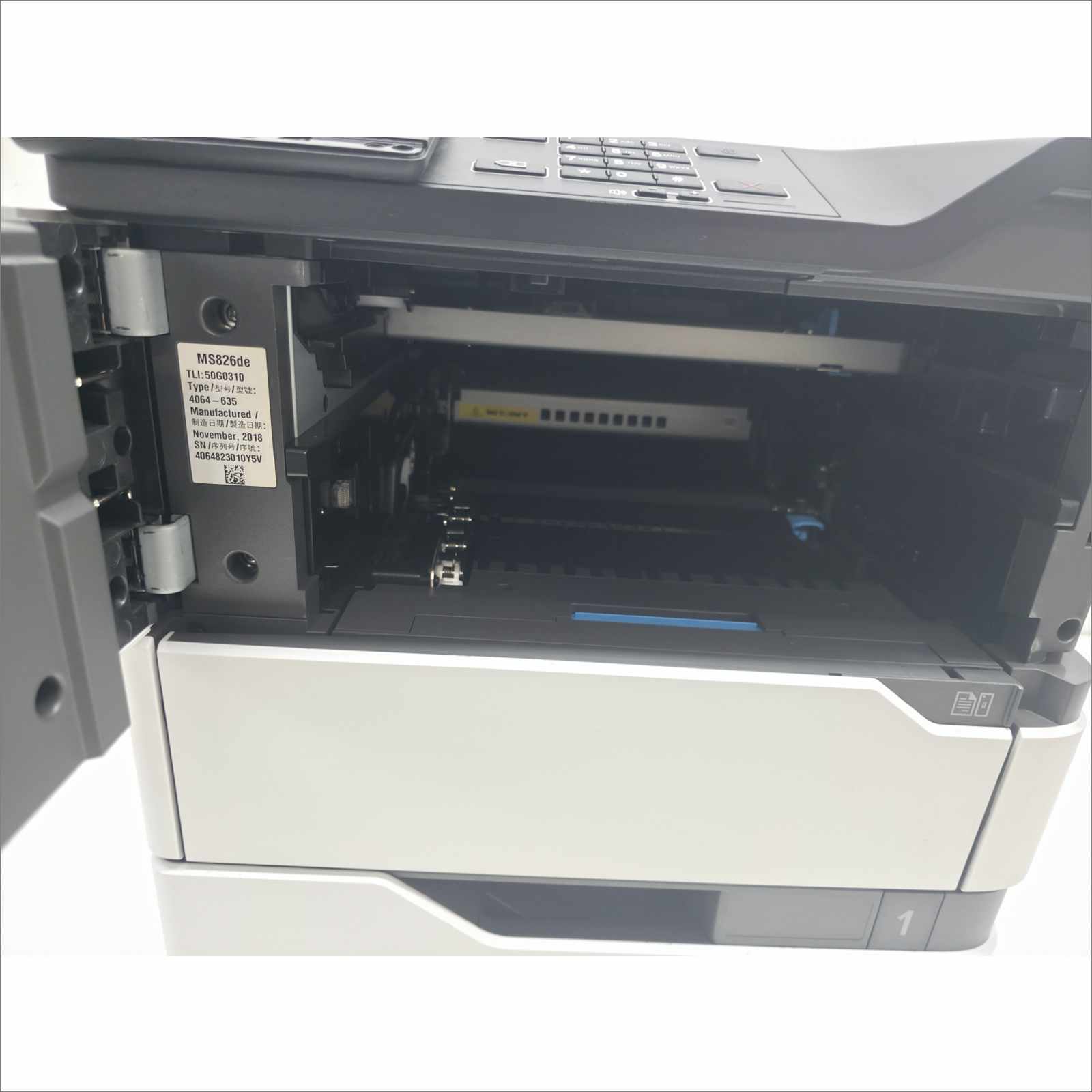 Lexmark MS826de Monochrome Duplex 70 ppm Laser Printer - Low Count only 245 Pages