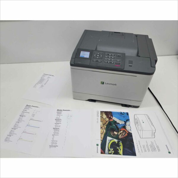 Lexmark CS521dn Color Laser Printer – Page Count 9 – Cracked Tray (Jams / Needs Replacement)
