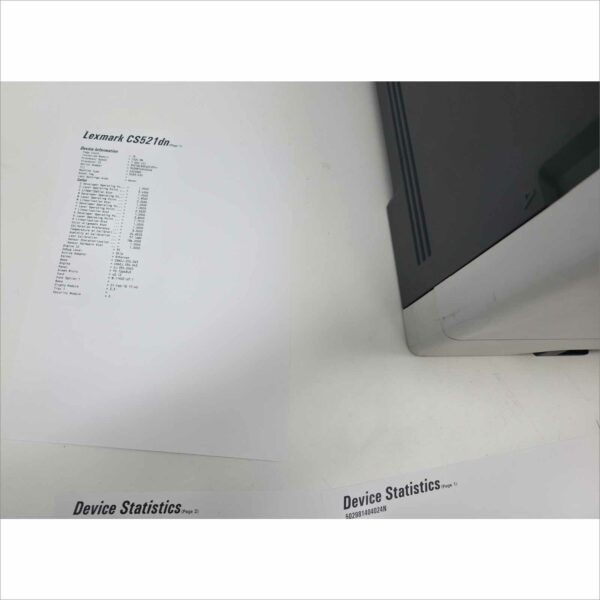 Lexmark CS521dn Color Laser Printer – Page Count 9 – Cracked Tray (Jams / Needs Replacement)