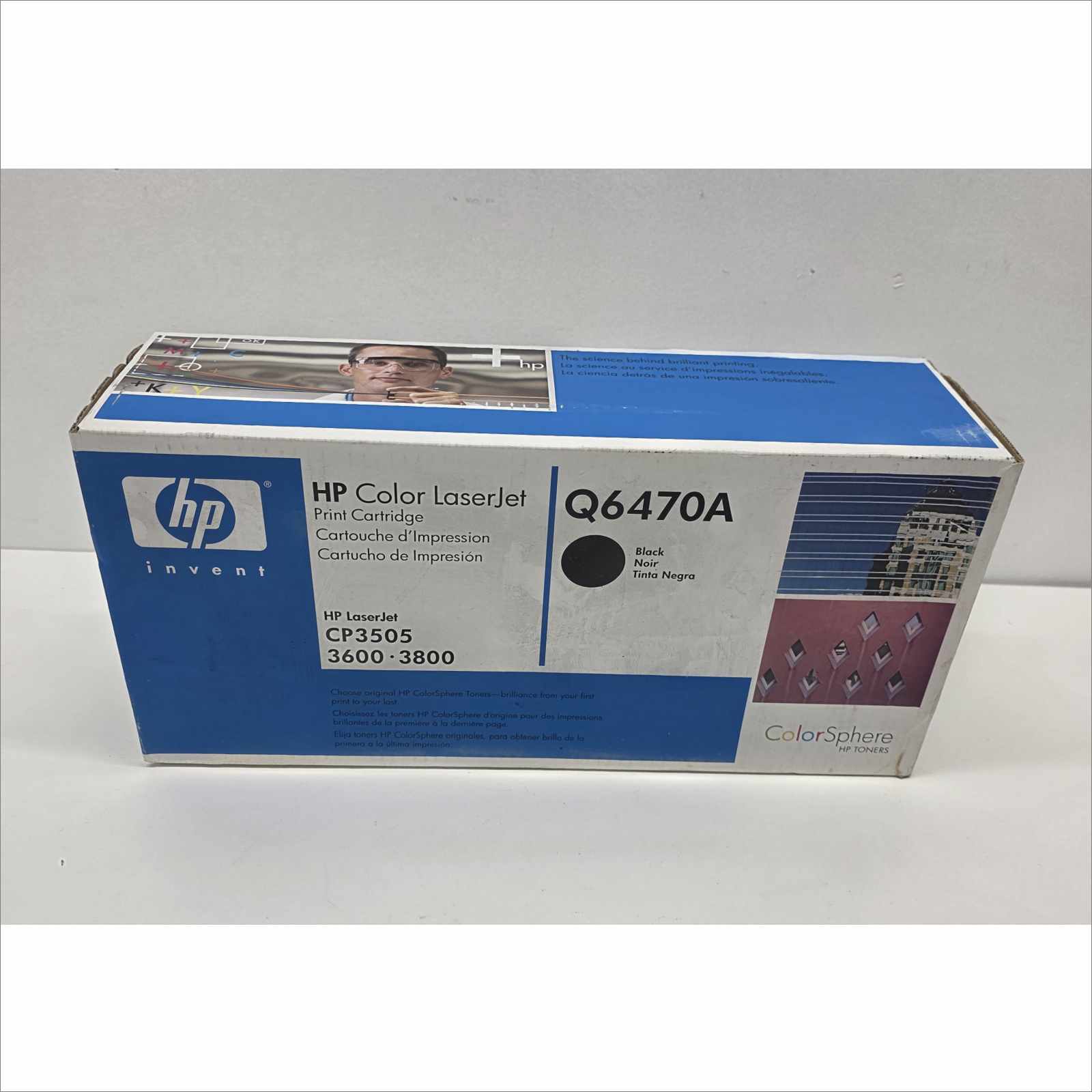 New OEM HP Color LaserJet Black Print Cartridge Q6470A for HP LaserJet CP3505 / 3600 / 3800 Series – Sealed OEM Packaging