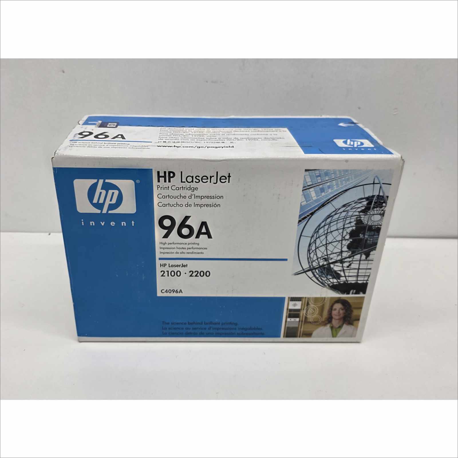 New OEM HP 96A Black Toner Cartridge C4096A for HP LaserJet 2100 / 2200 Series – Sealed OEM Packaging