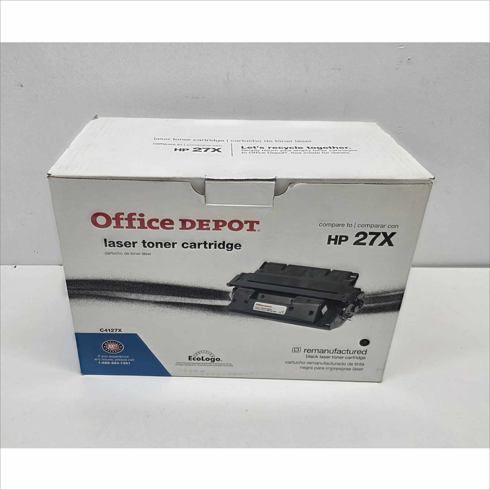 New Office Depot Compatible HP 27X (C4127X) Black Toner Cartridge for HP LaserJet 4000 / 4050 Series – Sealed Retail Packaging