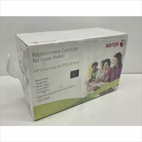 New Xerox 106R02265 Black Replacement Toner Cartridge for HP Color LaserJet CP5525 Series (Replaces CE270A) – Sealed OEM Packaging