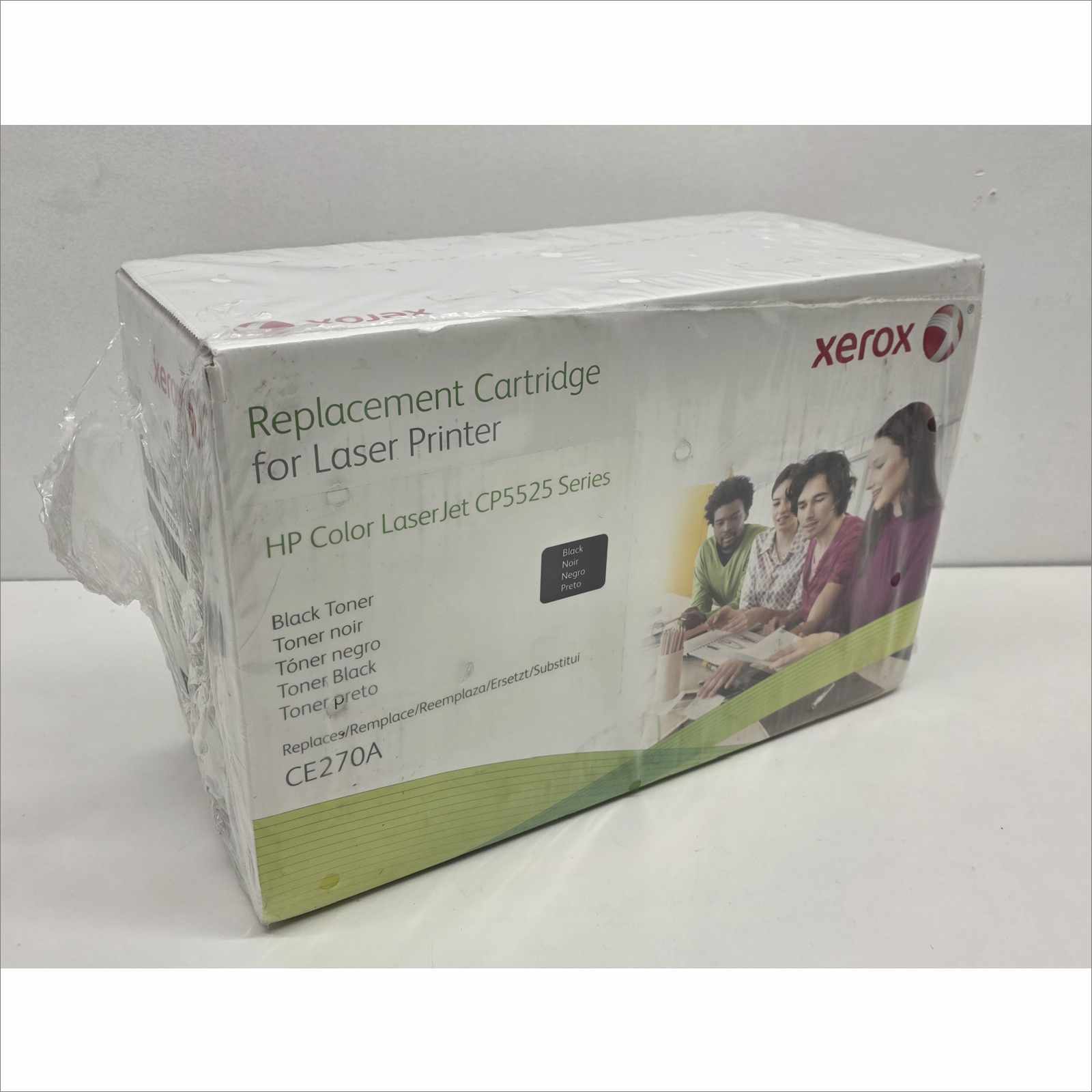 New Xerox 106R02265 Black Replacement Toner Cartridge for HP Color LaserJet CP5525 Series (Replaces CE270A) – Sealed OEM Packaging