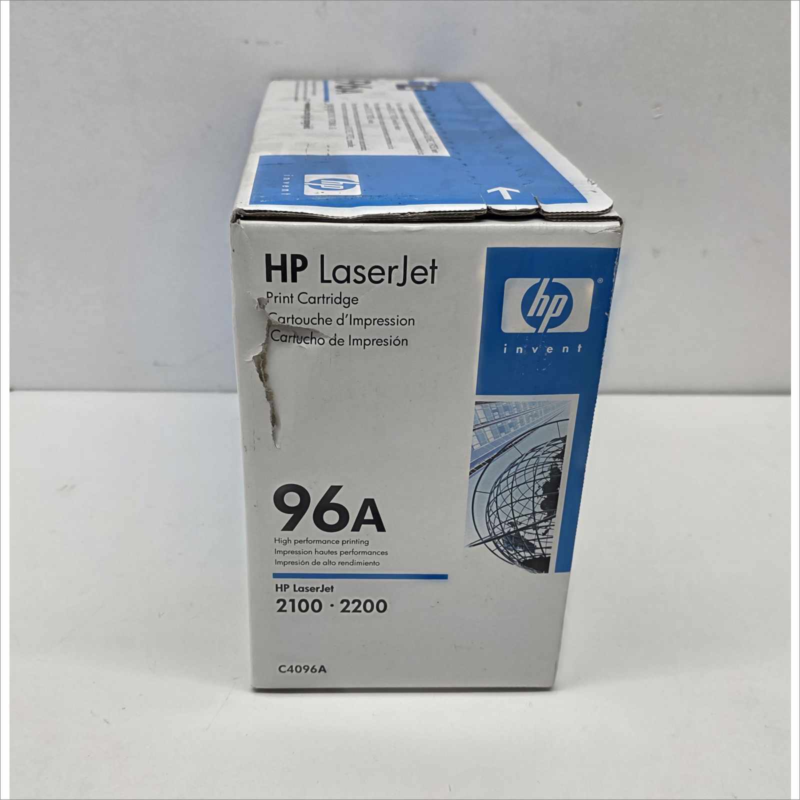 New OEM HP 96A Black Toner Cartridge C4096A for HP LaserJet 2100 / 2200 Series – Sealed OEM Packaging