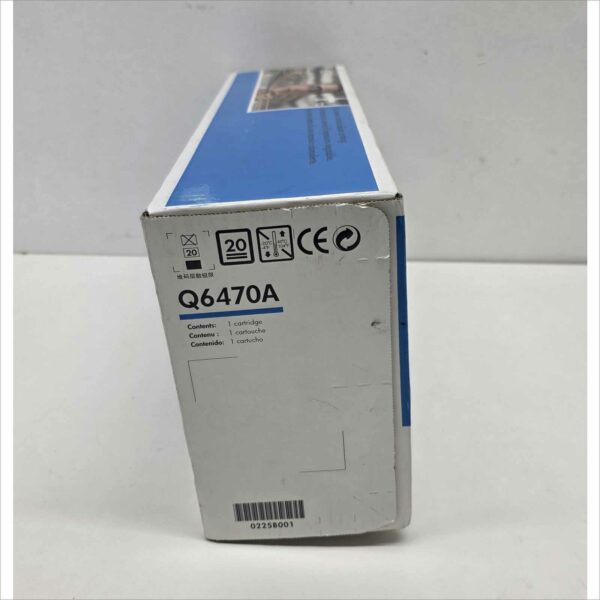 New OEM HP Color LaserJet Black Print Cartridge Q6470A for HP LaserJet CP3505 / 3600 / 3800 Series – Sealed OEM Packaging