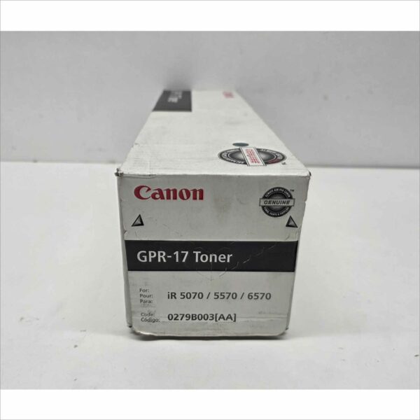 New OEM Canon GPR-17 Black Toner Cartridge 0279B003 for Canon imageRUNNER iR 5070 / 5570 / 6570 – Sealed OEM Packaging