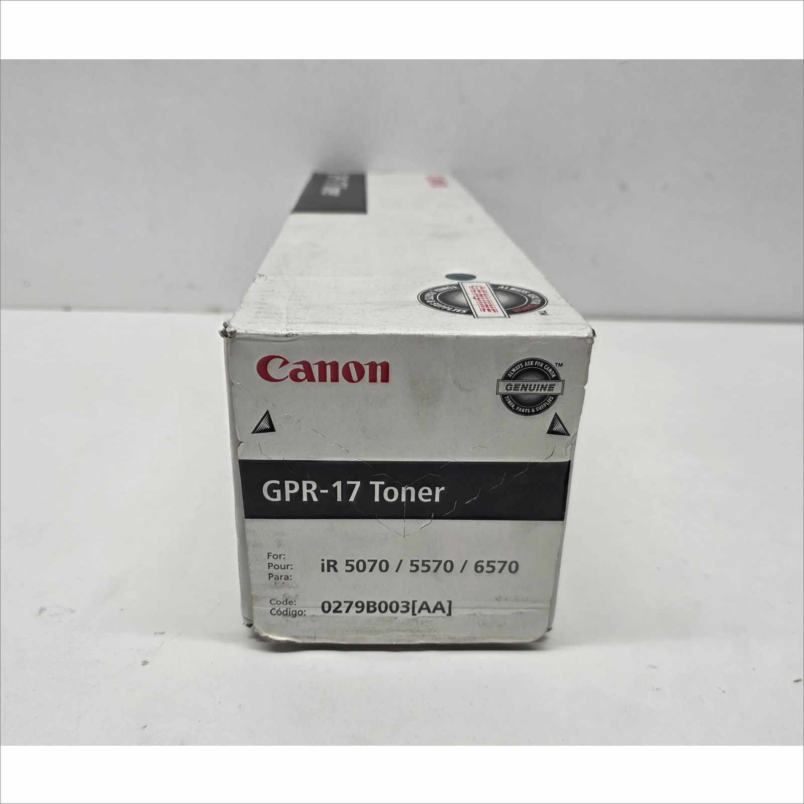 New OEM Canon GPR-17 Black Toner Cartridge 0279B003 for Canon imageRUNNER iR 5070 / 5570 / 6570 – Sealed OEM Packaging